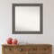 Amanti Art Non-Beveled Wall Mirror, Rustic Plank Espresso Frame